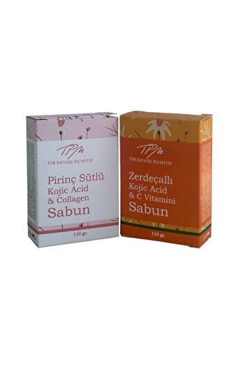 Tpm Rice Milk Soap and Kojic Acid Brightening and Whitening Anti-Blemish Facial Soap 2 Pcs