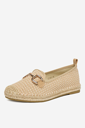 DeeZee Women's Espadrilles low beige flat 40