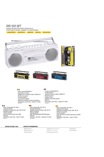 Trevi Boombox Vintage USB/SD Bluetooth 4 Bands Radio 6.5W White