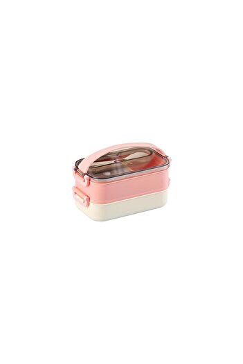 Vagonlife Double Layer Stainless Steel Lunch Box Storage Container Food Container 1500ml Blue Xc-465