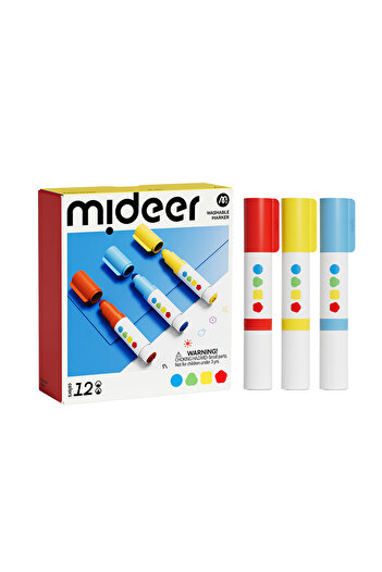 Mideer Dual Tip Washable Markers - 12pcs