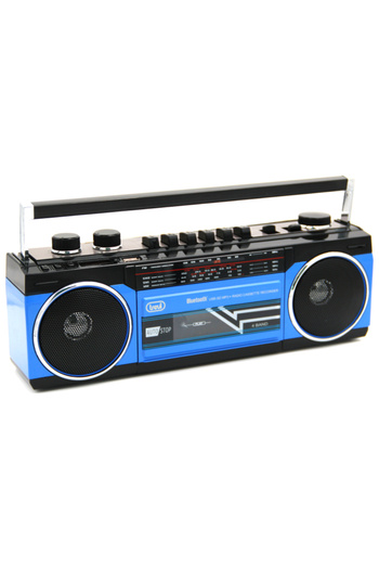 Trevi Radiocasetofon Boombox vintage USB/SD Bluetooth 4 benzi Radio 6.5W blue
