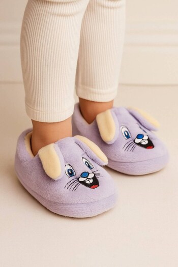 Nstil Daily Girl Boy's Slippers Rabbit Figured Patterned Sole Soft Flexible Nursery Shoes Home Boots 361