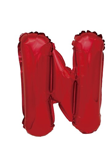 SDX Market Metallic foil balloon, Mirific Party, letter N, 40 cm, Red