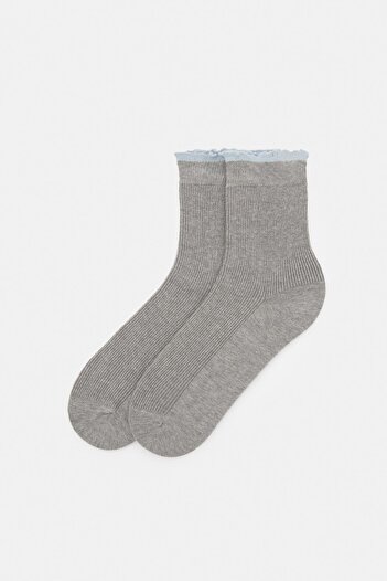 Pull & Bear Contrast cuff socks