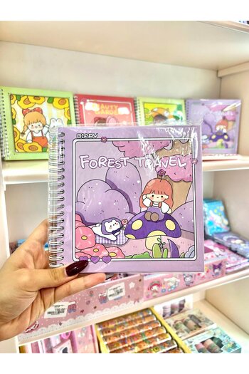 Wisevelya Mor Forest Travel Checkered Notebook