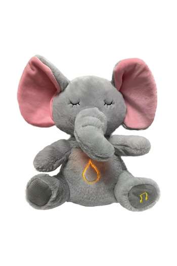 KidMania ® Dumbo elephant plush toy with breathing function, songs and light for children, 30 cm