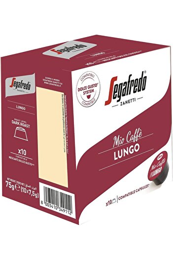 Segafredo Mio Caffe Lungo Dolce Gusto Compatible Capsules 75 gm - Pack of 10