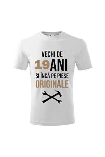 OEM Personalized Men's T-Shirt, White, '19 Years Old and Still on Original Parts', Size 3XL