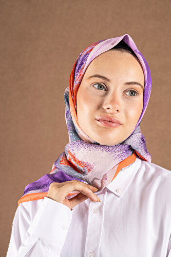 Akel Decode Scarf Pastel Pattern