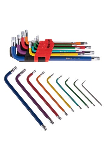 GEKO Home Set Torx Colored Keys T10-T50, 9 Pieces, G01709