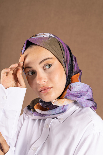 Akel Decode Scarf Pastel Pattern