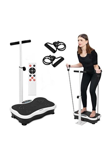 Generic Vibration Plate Exerciser with Waist Level Handlebar and Magnetic Acupoints