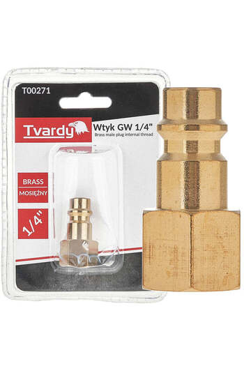Tvardy Rapid Connector Male Brass, Internal Thread 1/4, T00271