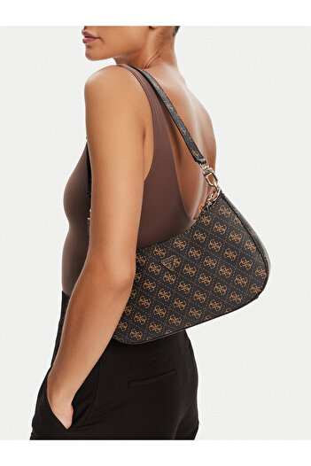 Guess Γυναικεία Τσάντα Χειρός Καφέ HWQG9672180
