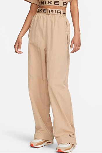 Nike Pantaloni cargo din material țesut, cu talie înaltă, pentru femei, cu talie înaltă, cu centură țesută
