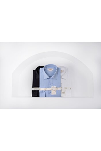 MUBE Erkek Likralı Slim Fit Pamuk Gömlek