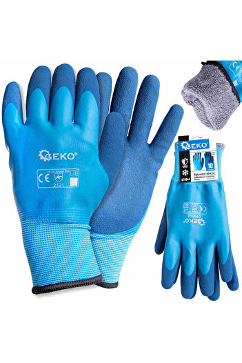 GEKO Mănuși de iarnă, impermeabile, izolate, bumbac/latex, mărimea 10, G75044