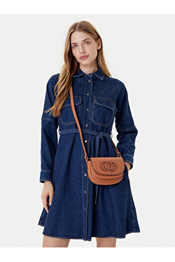 Guess Γυναικεία Τσάντα Χειρός Καφέ HWBG9536780