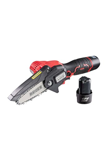 Raider Garden Tools Mini Garden Saw with Battery RD-GP24, 12 V, 4", 2 x 2 Ah, 3 Chains, Raider Garden Tools