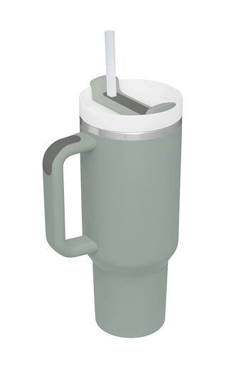 Weather Forecast 304 L Steel 1.2 L Green Hand Thermos Mug with Straw Cin856Ys