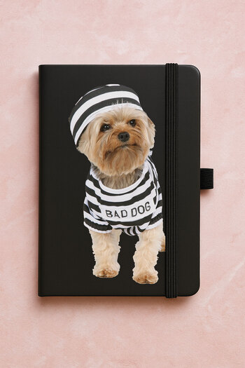 Cekuonline Promotional Undated Premium Thermo Notebook Patterned 192 Sheets - Bad Dog