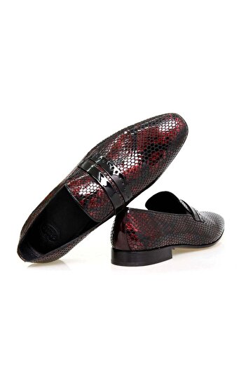 FRANCO CALVANI Bordo Color Laceless Genuine Leather Men's Shoes