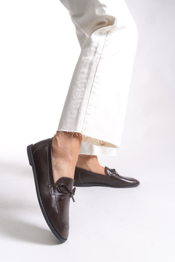 Riccon Women's Ballet Flats 001295Babet Brown Leather