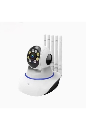 OEM Camera Supraveghere Smart WiFi cu Viziune Nocturna, Alarme & Rotire 360°, 5 Antene, micro SD, Alb