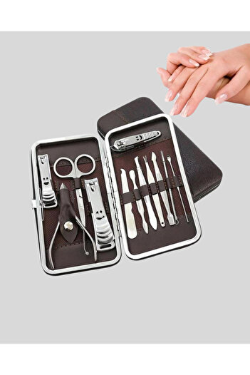 Clevora Stainless Steel Multifunctional 12 Manicure Set