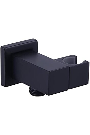 TAFASSELL Wall Union Hand Shower Holder with Adjustable Stick Support, Matte Black