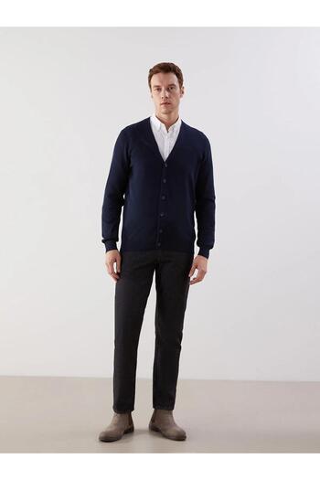 LC Waikiki Lcwaikiki Classic Standard Fit V-Neck Men's Knitwear Cardigan (W5)