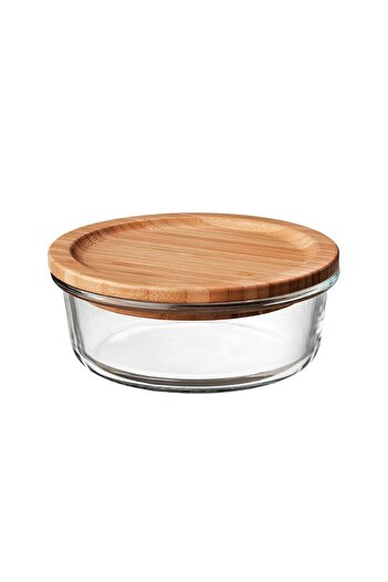 FRANDIS Glass Storage Container with Bamboo Lid, Frandis, 0.59 L