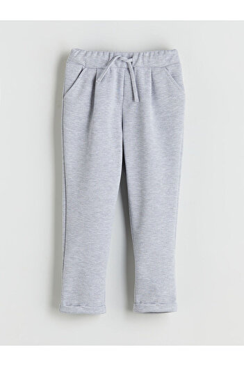 LC Waikiki Gray Boys' Sweatpants with Elastic Waist