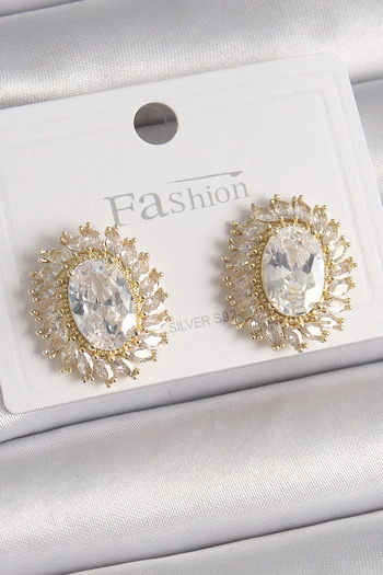Bernami Special Brass Gold Color Zircon Stone Women's Earrings Deal!! !