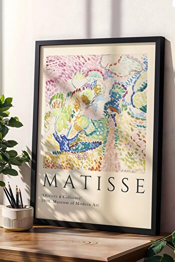 Saturn Henri Matisse Olive Trees Framed Painting - Eclectic Style Wall Decor