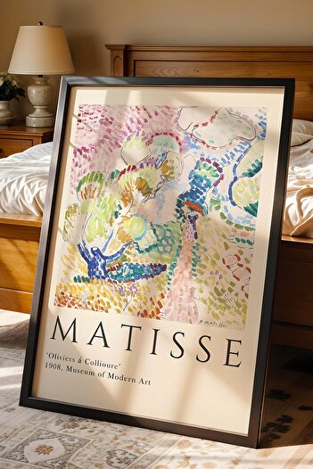 Saturn Henri Matisse Olive Trees Framed Painting - Eclectic Style Wall Decor