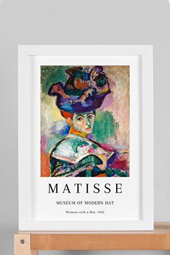 Saturn Henri Matisse Woman with a Hat Framed Painting - Woman in the Hat - Eclectic Style Wall Decor