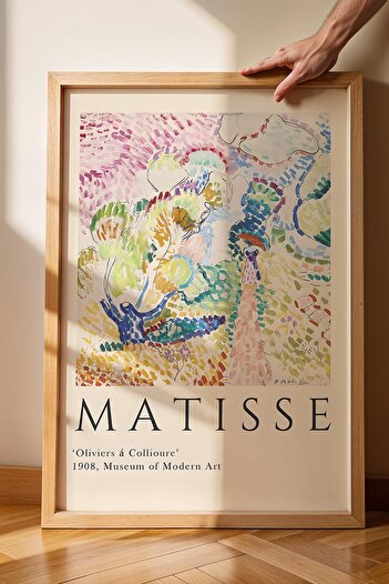 Saturn Henri Matisse Olive Trees Framed Painting - Eclectic Style Wall Decor