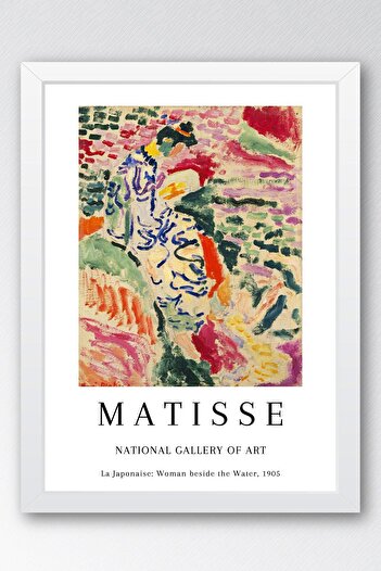 Saturn Henri Matisse Woman Beside the Water Framed Painting - Eclectic Style Wall Decor