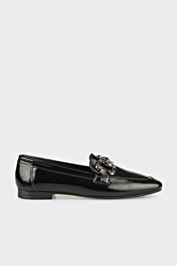 Elle Shoes Siyah Deri Kadın Günlük Ayakkabı