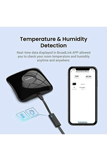 Broadlink RM4 pro S and Sensor Cable Set, Universal RF IR Remote Control Hub with USB Cable Temperat