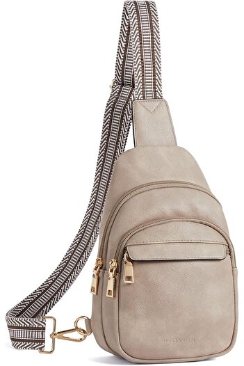 BOSTANTEN Leather Sling Bag For Women Small Crossbody Bag Fanny Pack Women Shoulder Chest Bag