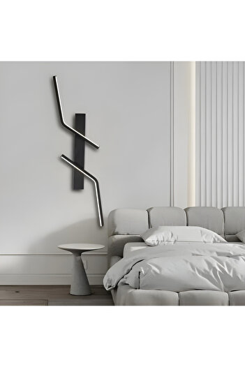 Generic Modern black wall lamp with 3 lighting colors
