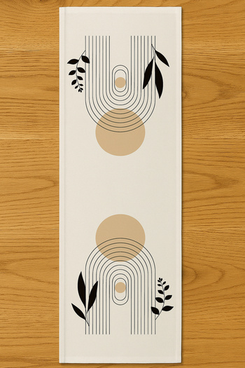 Else Dekor Modern Minimal Patterned Digital Printing Washable Decorative Runner 40X140Cm