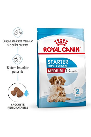 Royal Canin Medium Starter Mother & Babydog gestation/lactation puppy dry dog food, 15 kg
