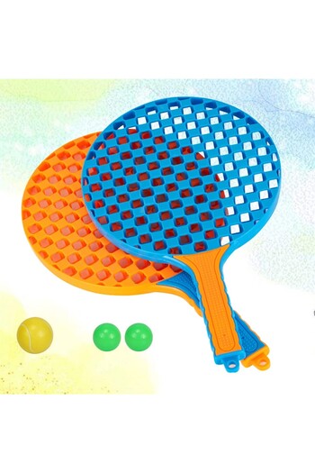 Flippy Badminton Set for Kids, Flippy, 2 Rackets, 3 Shuttlecocks, Play and Training, Blue Orange