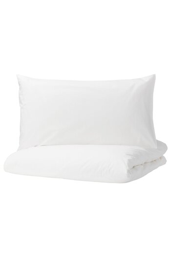 IKEA DVALA Duvet Cover and 2 Pillowcases, White, 240 x 220/50 x 80 cm