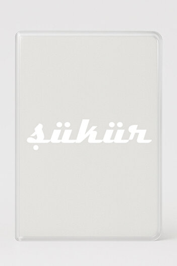 Cekuonline Transparent Passport Case Patterned Passport Holder with Thick Micron Card Compartment - Şükür
