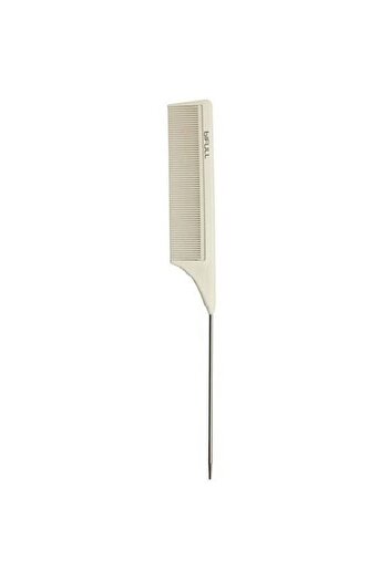 Bifull Flexible White Comb for Hairstyling with Metal Tail - Blanco - Pin Tail Comb No. 002 -